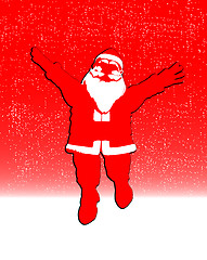 Image showing Toon Santa Jumping