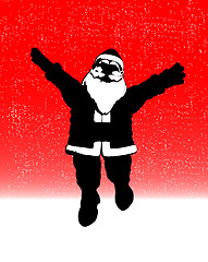 Image showing Toon Santa Jumping