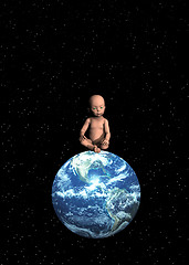 Image showing Baby On Top Of The World