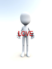 Image showing Figure With The Word Of Love