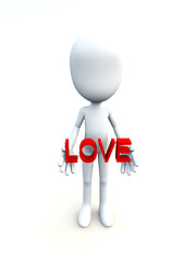 Image showing Figure With The Word Of Love