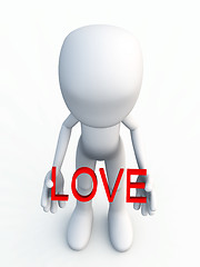 Image showing Figure With The Word Of Love