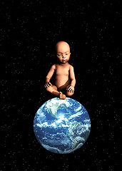 Image showing Baby On Top Of The World