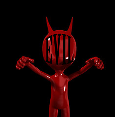 Image showing Red Devil Figure