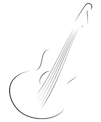 Image showing Guitar sketch 