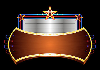 Image showing Shiny banner with stars 