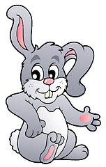 Image showing Cartoon resting bunny