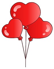 Image showing Valentine balloons