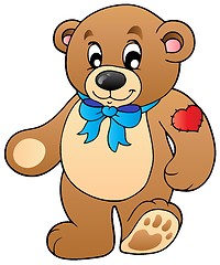 Image showing Cute standing teddy bear