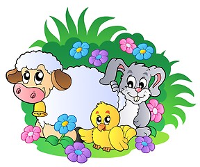 Image showing Group of spring animals