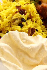 Image showing Pappadum With Rice