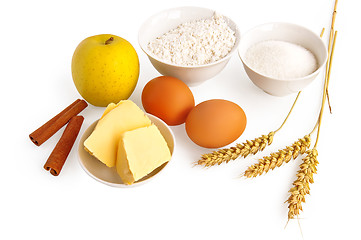 Image showing Set of products with stems of wheat