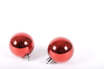 Image showing Red Christmas balls