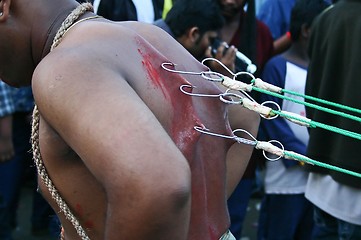 Image showing Thaipusam Devotees Walk