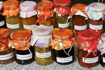 Image showing Jam jars