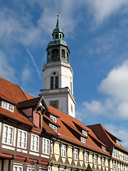 Image showing Steeple of town church