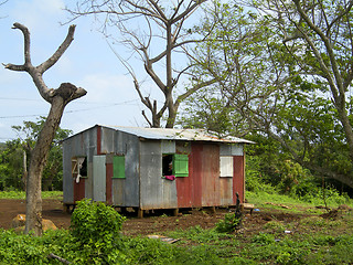 Image showing zinc sheet metal house Corn Island Nicaragua Central America