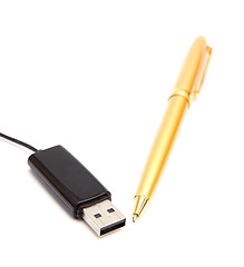 Image showing Pen and flash drive