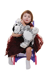 Image showing Little girl with toy.