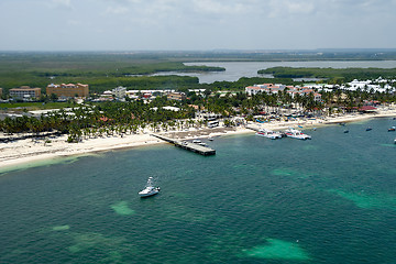 Image showing Boats and beach