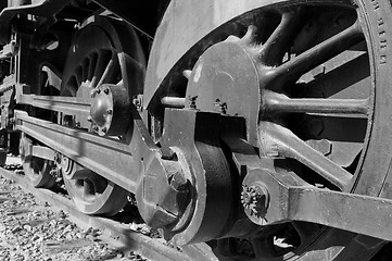 Image showing Old steam locomotive