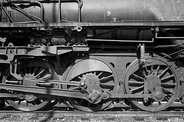 Image showing Old steam locomotive