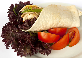 Image showing Chicken wrap