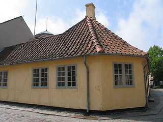 Image showing The Danish Fairytalepoet Hans Christian Andersen´s house in Odense, Denmark. Today museum.