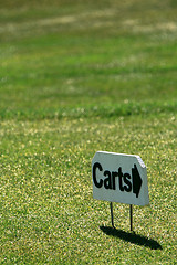 Image showing Golf cart sign