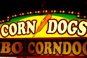 Image showing Corn Dog Sign