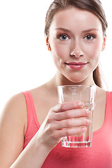 Image showing Woman drinking water