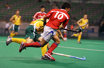 Image showing Hockey Player In Action