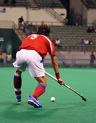 Image showing Hockey Player In Action