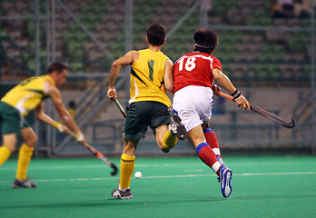 Image showing Hockey Player In Action