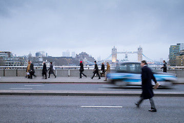 Image showing city workers going to work