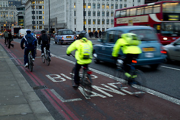 Image showing city workers going to work