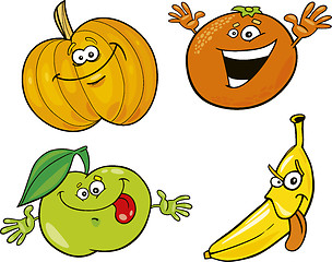 Image showing cartoon fruits