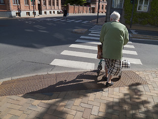Image showing Disabled on her walk