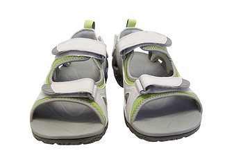 Image showing Pair of summer sandals