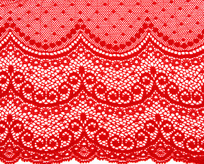 Image showing Decorative red lace