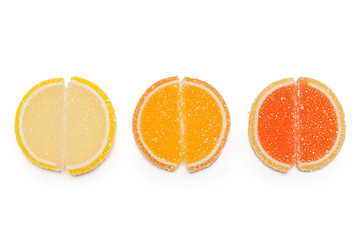 Image showing Three round jelly candy