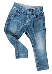 Image showing blue denim trousers