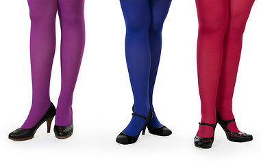 Image showing female legs in pantyhose