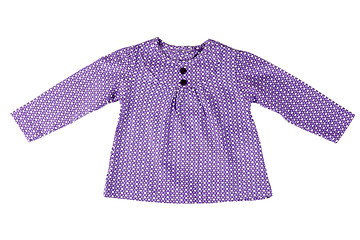 Image showing Junior purple spotted dress