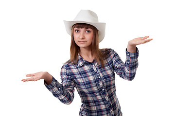 Image showing girl wearing a hat