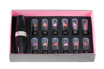 Image showing collection of women's lipsticks