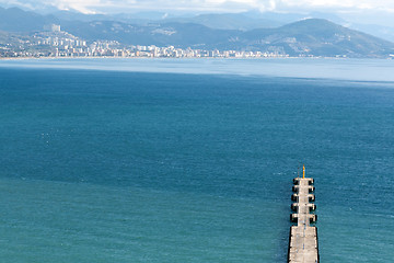 Image showing Pier into the sea