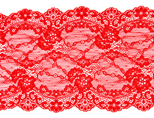 Image showing Red lace