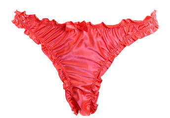 Image showing Female red lace panties