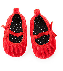 Image showing red baby booties